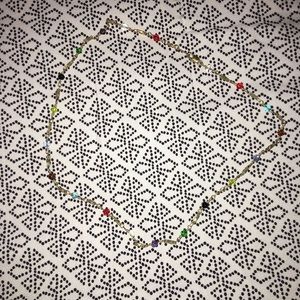 Gold colorful necklace